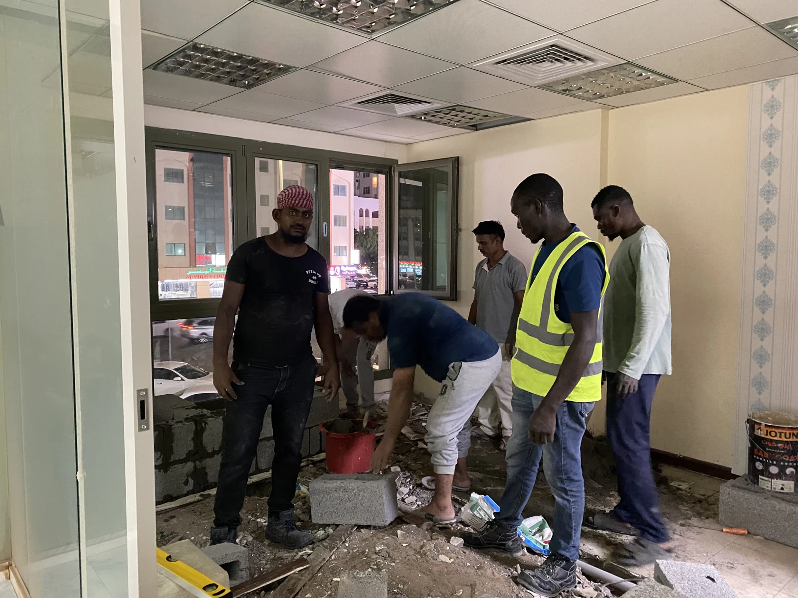 Interior works in progress