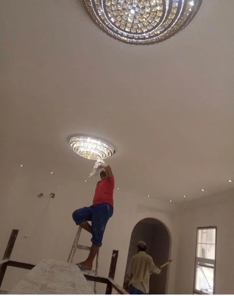 Ceiling work in progress